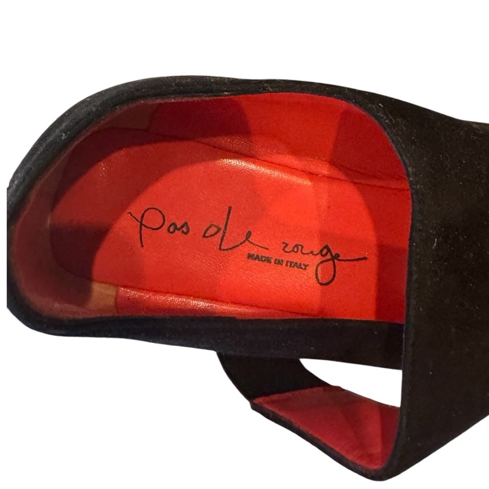 Black Suede Mary Jane Flats - Picture 3 of 4